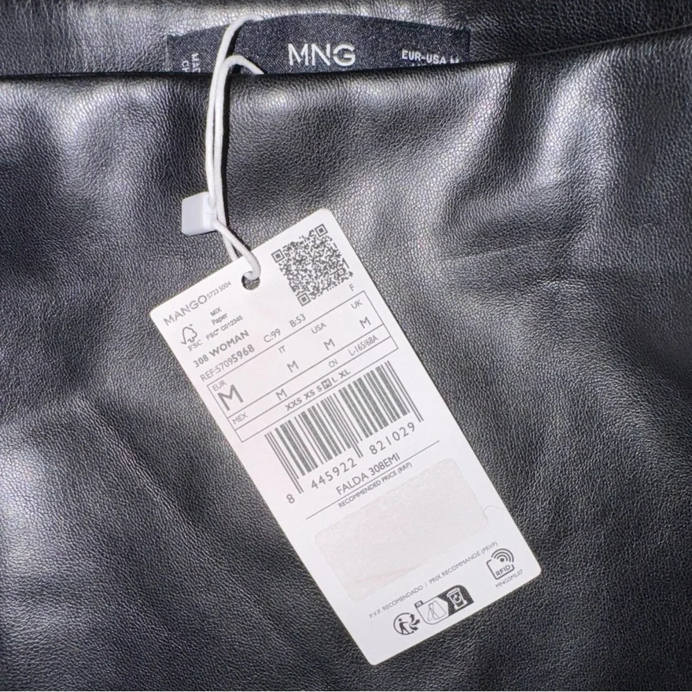 Mango Black Faux Leather Wrap Skirt - Picture 4 of 4